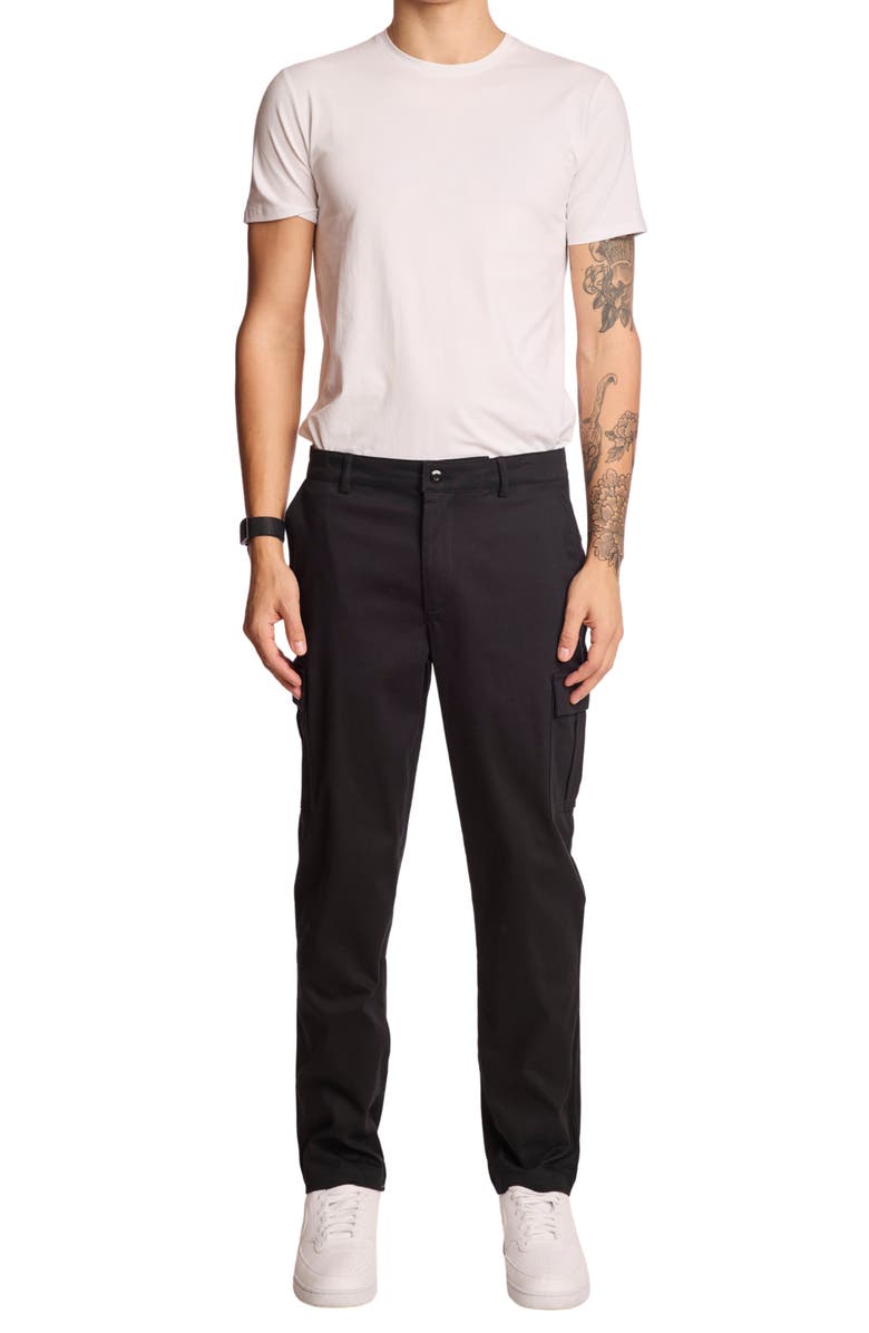 PAISLEY & GRAY Straight Leg Cargo Pants, Alternate, color, Black