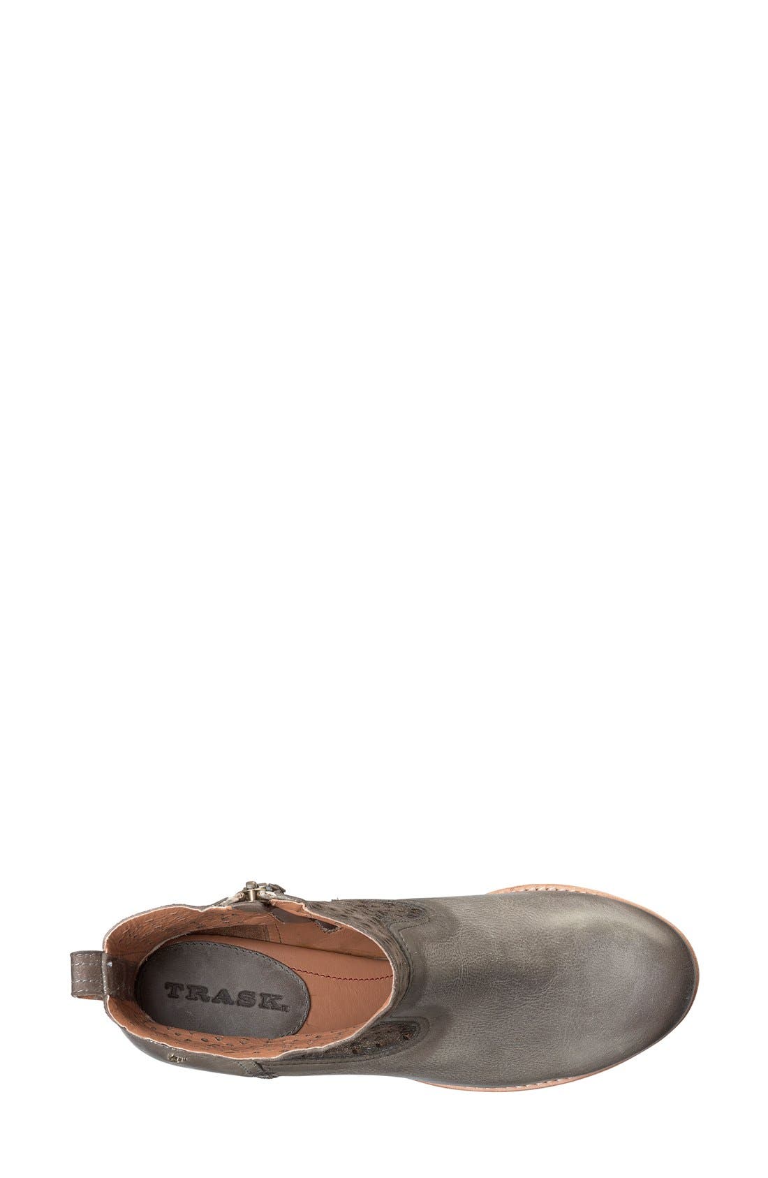 'Paige' Cutout Shaft Bootie, Alternate, color, CHARCOAL