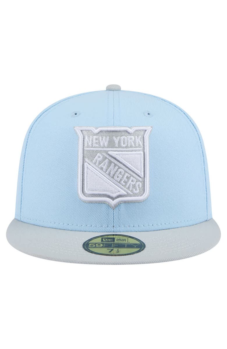 New Era Men's New Era Light Blue/Gray New York Rangers Color Pack 2-Tone 59FIFTY Fitted Hat, Alternate, color, Light Blue