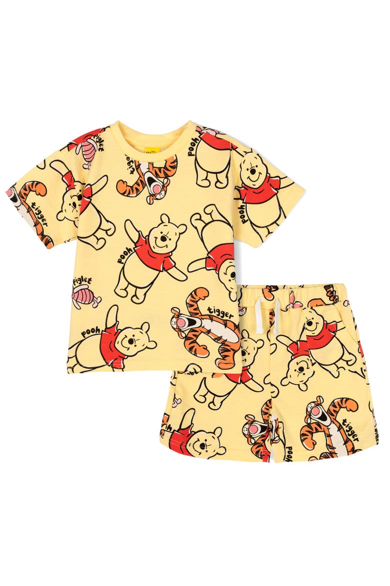 Winnie the Pooh Baby French Terry 2-Piece T-Shirt and Shorts Set, Main, color, Pooh Tigger Yellow