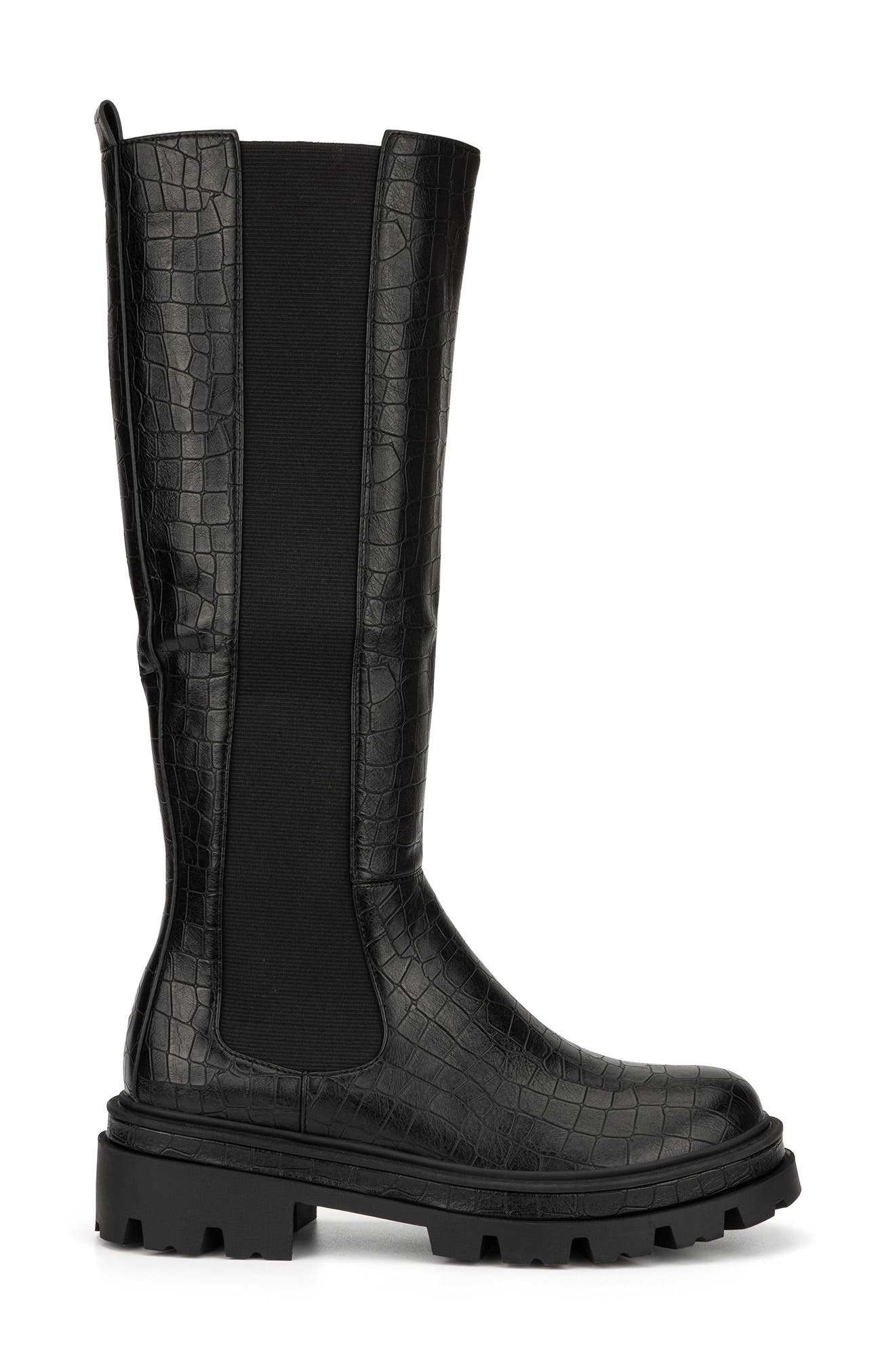TORGEIS Madina Croc Embossed Lug Sole Boot, Alternate, color, 