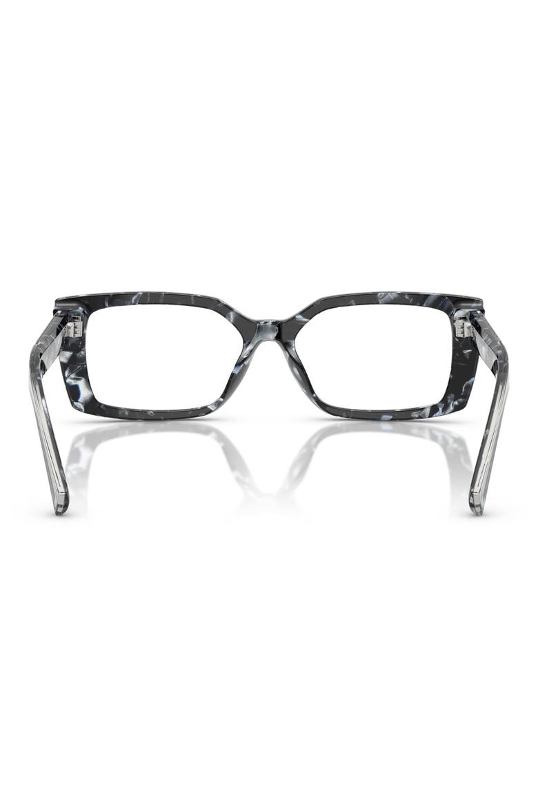 54mm Rectangular Optical Glasses, Alternate, color, HAVANA MADREPERLA / DEMO LENS