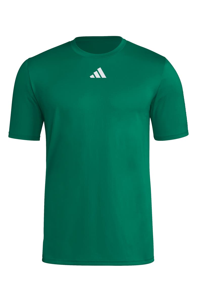 adidas Pregame Performance T-Shirt, Main, color, Kelly/ White
