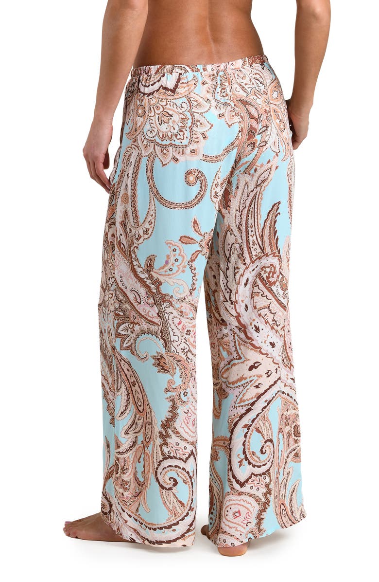 L'AGENCE Traditional Paisley Cover-Up Pants, Alternate, color, Blue Multi