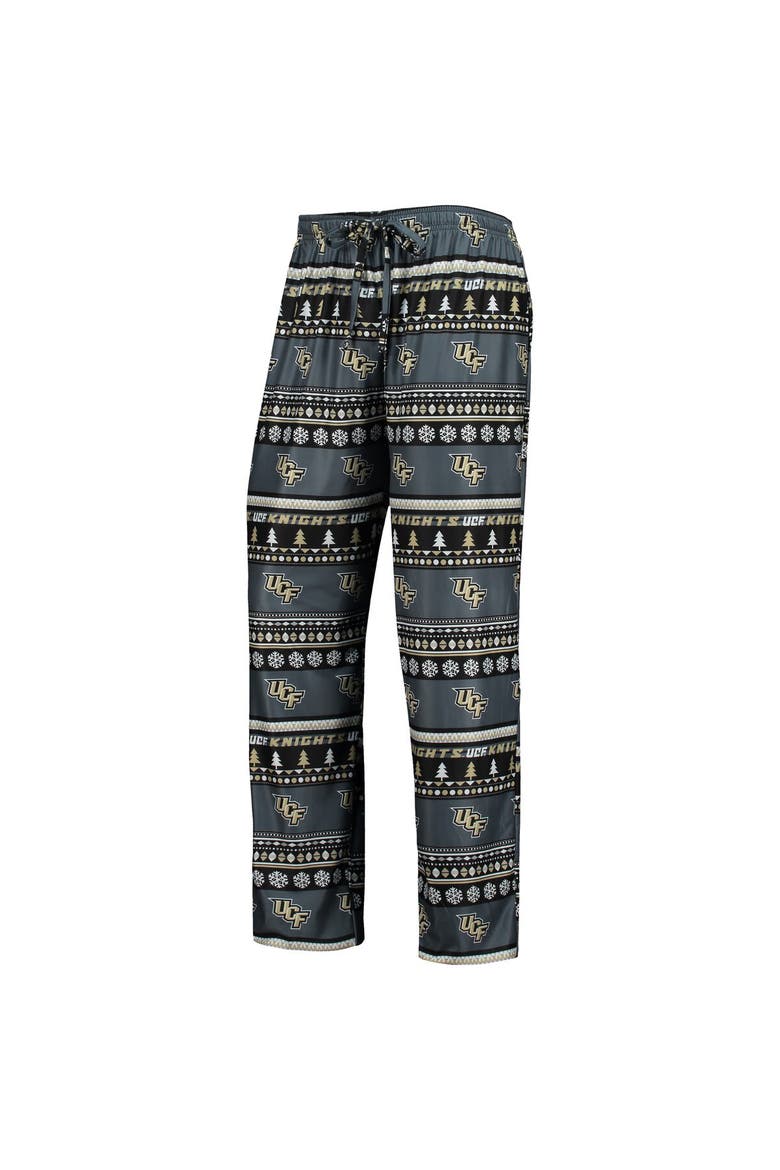 Men's Concepts Sport Charcoal UCF Knights Ugly Sweater Long Sleeve T-Shirt and Pants Sleep Set, Alternate, color, Charcoal