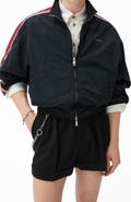Versace Oversize Wrinkled Nylon Track Jacket