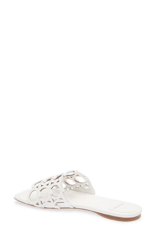 Ferragamo Gancini Pattern Sandals In White