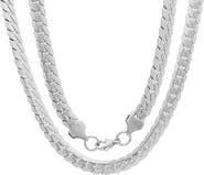 STEELTIME Men's Flat Curb Chain Necklace