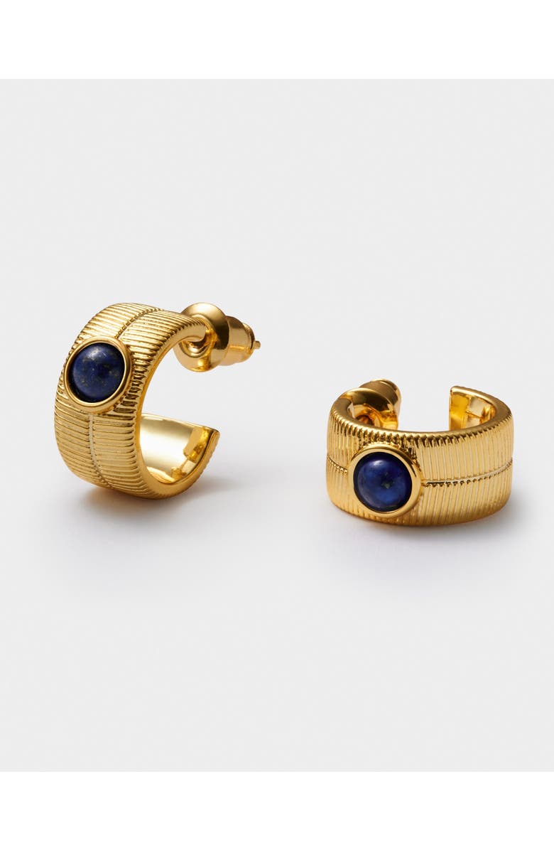 Katie Loxton 'September' Waterproof Gold Birthstone Hoop Earrings, Main, color, September