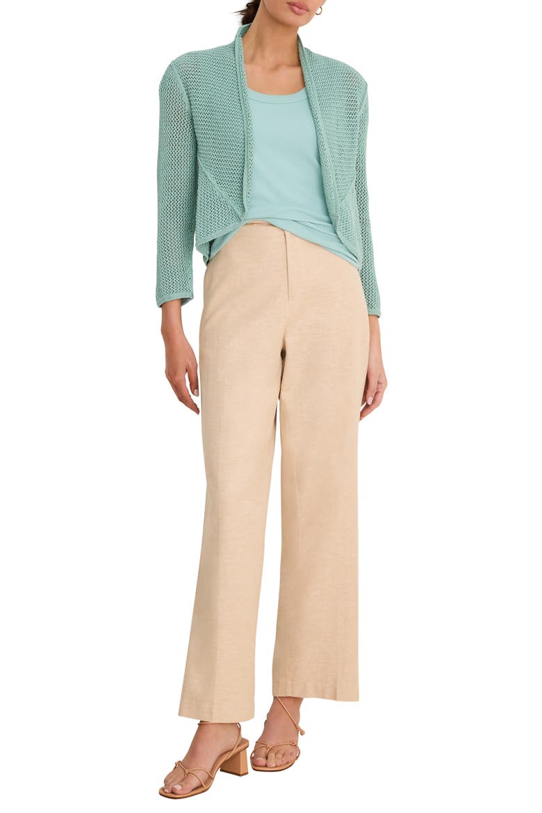 Mesh Stitch Cocoon Cardigan, Alternate, color, AQUIFER