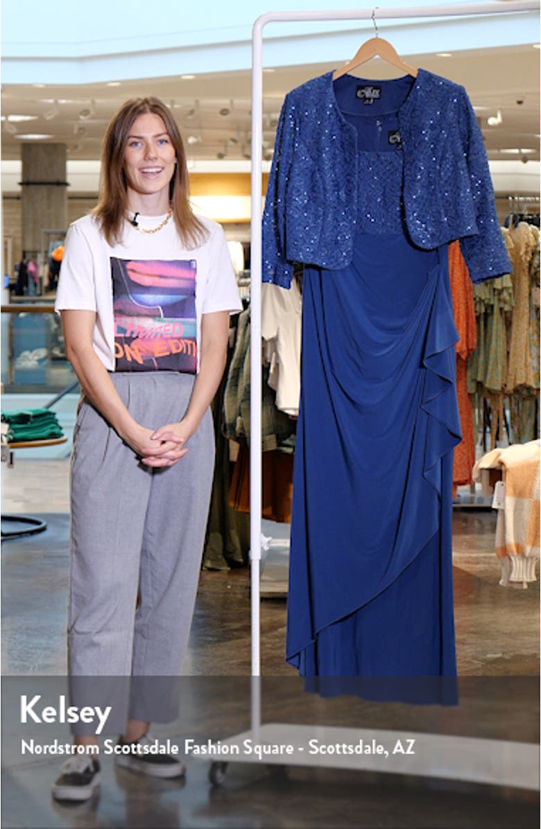 Empire Waist Gown with Bolero Jacket, sales video thumbnail