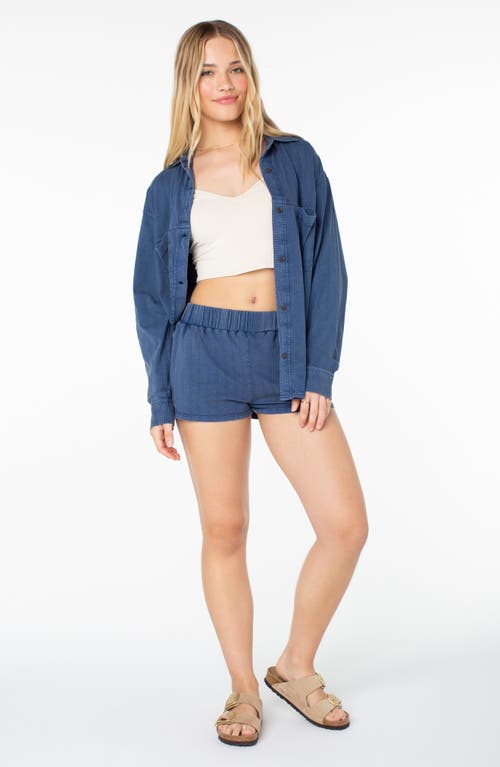 Roxy Summer Fling Cotton Jersey Shorts In Blue