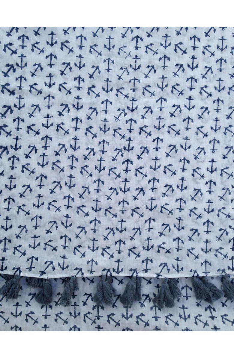 Passion Lilie Anchor Blue Scarf, Alternate, color, Anchor Blue Scarf