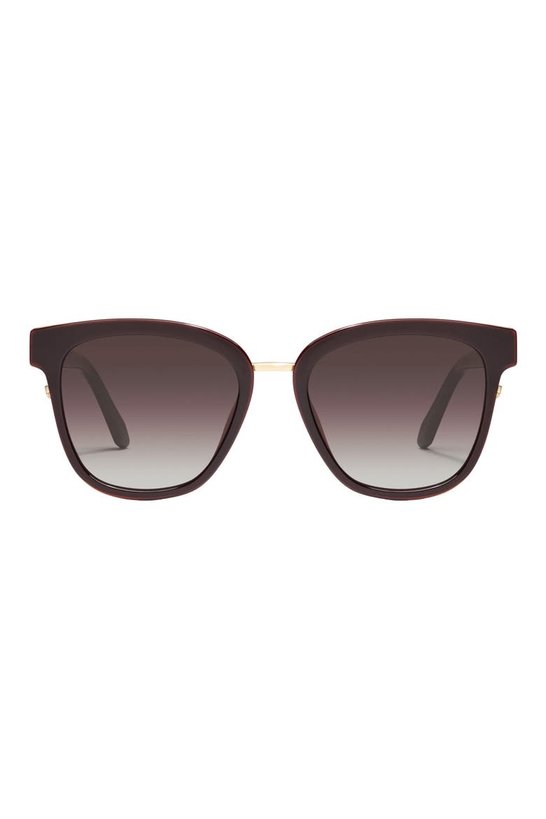 QUAY Act Natural 55mm Gradient Square Sunglasses (Women 
