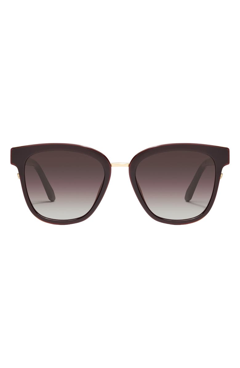 QUAY Act Natural 55mm Gradient Square Sunglasses, Main, color,