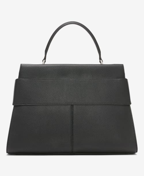 Dkny Bleeker Large Satchel In Black/silver