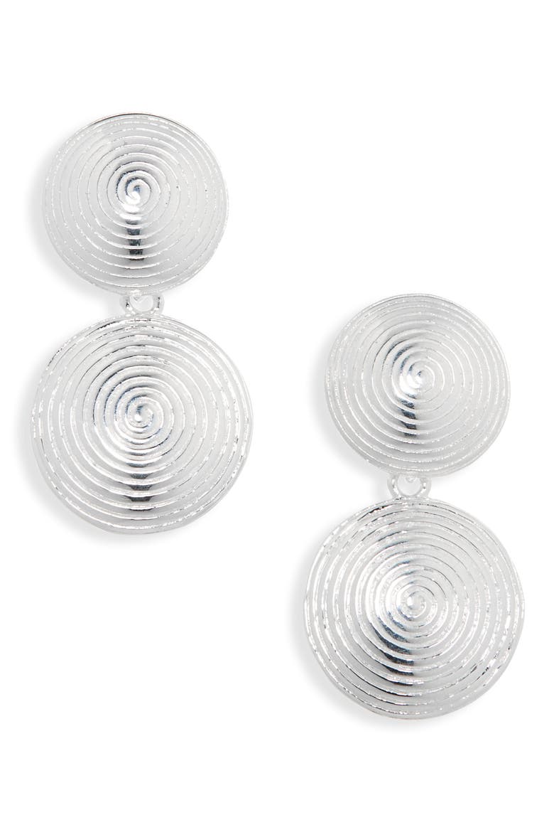 The Rita Drop Earrings, Main, color, SILVER