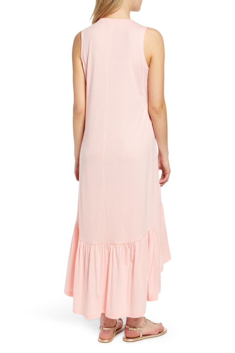 Sleeveless High-Low Dress, Alternate, color, PINK IRIS