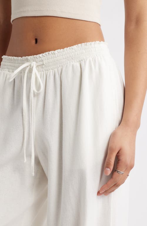 Bp. Linen Beach Pants In White Blanc