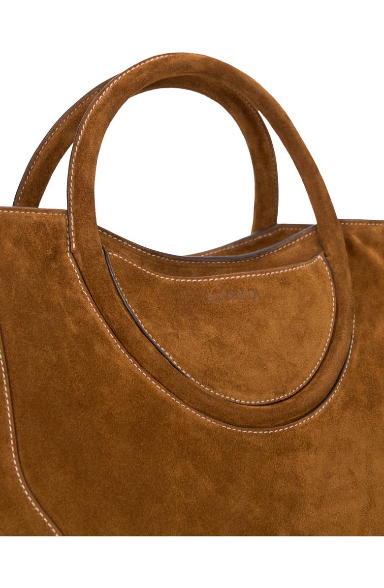 STAUD Maude Leather Satchel, Alternate, color, Tan