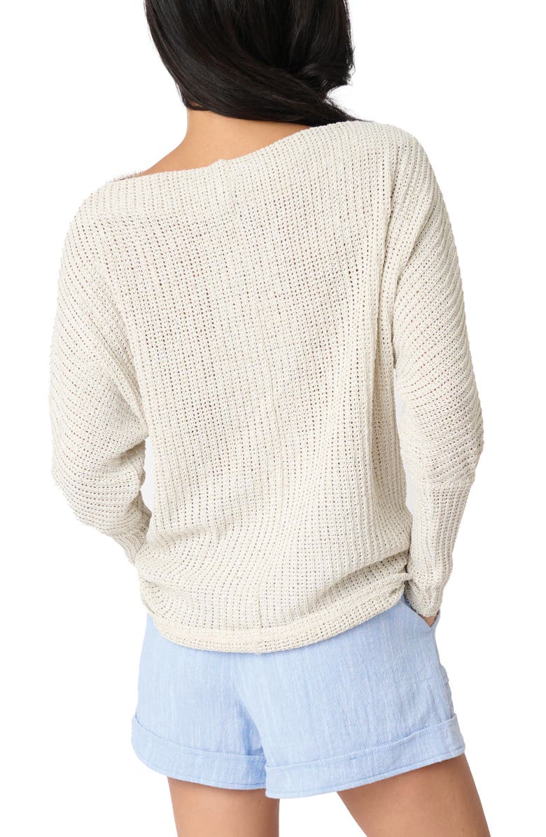 GIBSONLOOK Marled Slouchy Sweater, Alternate, color, Natural