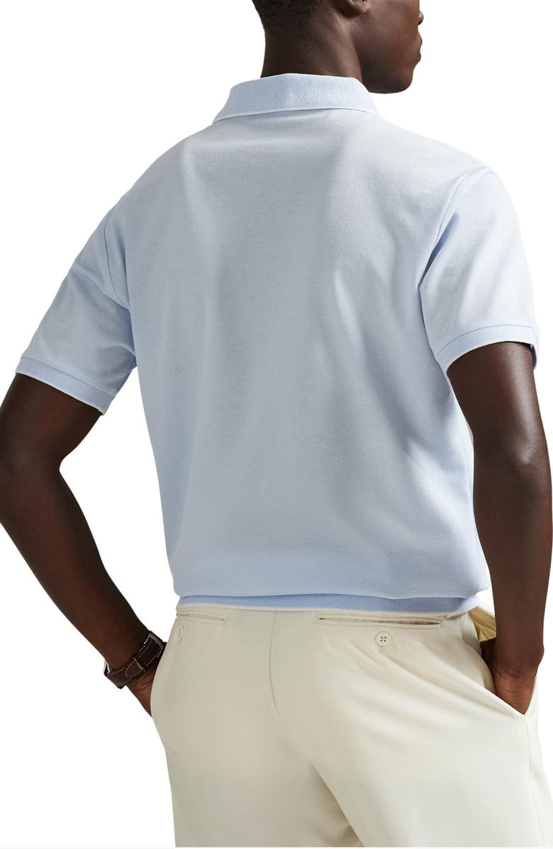 Polo Ralph Lauren Jacquard Mesh Polo Shirt, Alternate, color, Blue