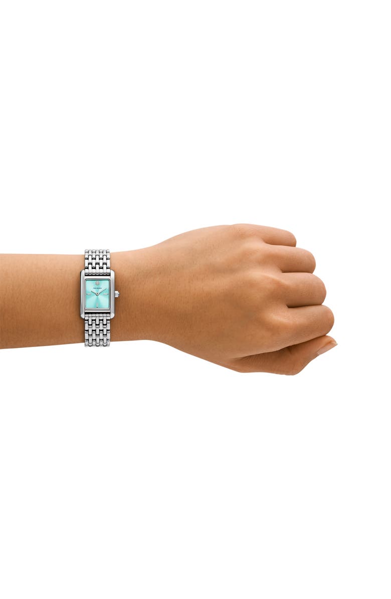 Tory Burch The Small Eleanor Bracelet Watch, 19mm x 28mm, Alternate, color, Silver