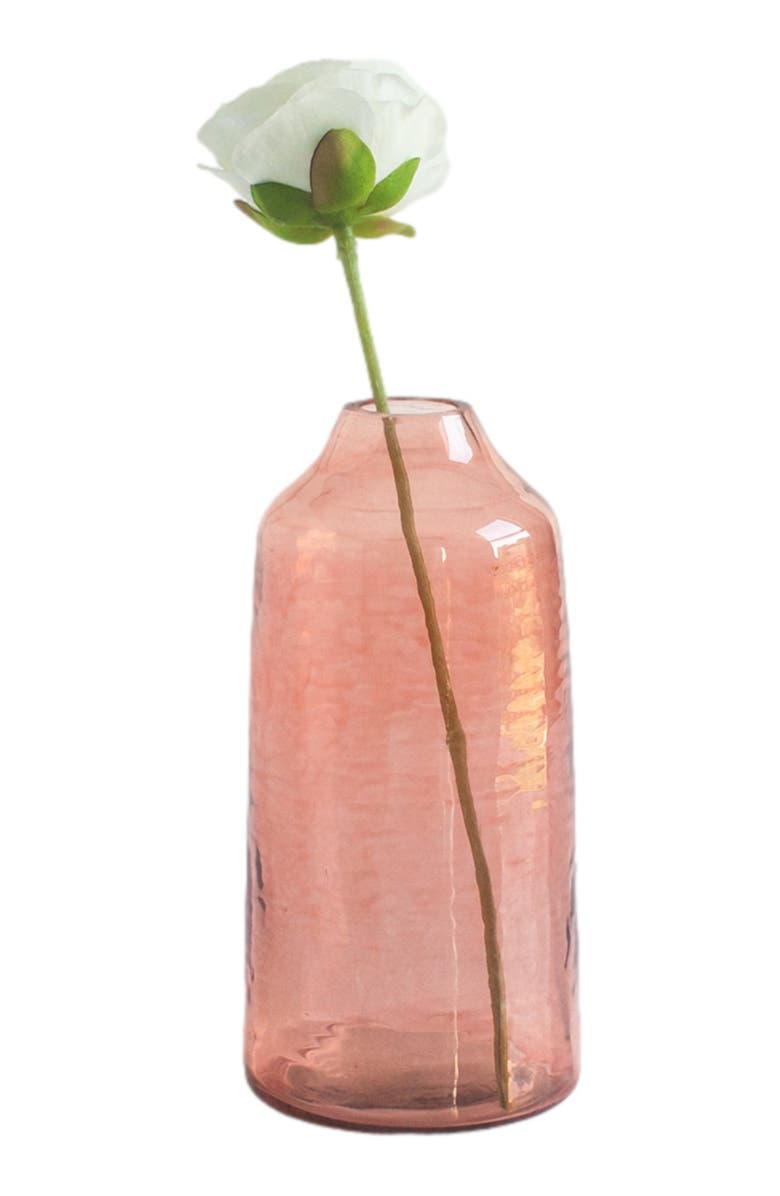 Creative Women Hammered Glass Bud Vases - Set of 3, Alternate, color, Blush