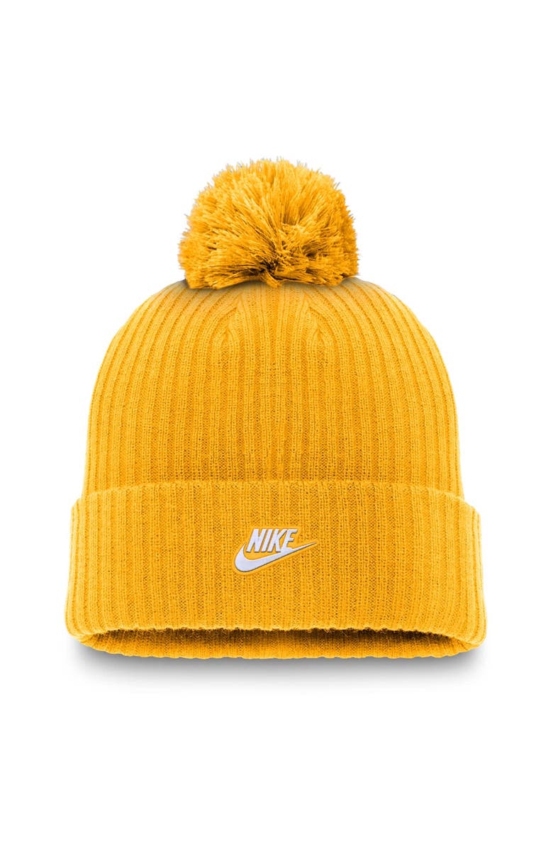 Nike Men's Nike Gold Pittsburgh Pirates Cooperstown Collection Patch Cuffed Knit Hat with Pom, Alternate, color, Gold