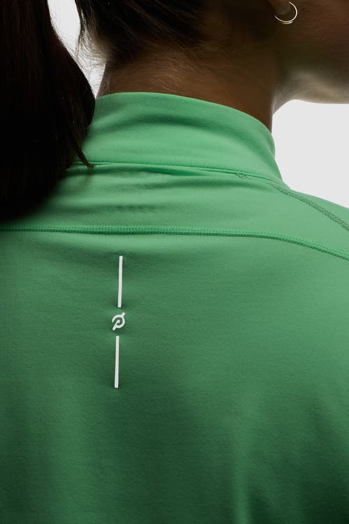 Peloton Active Brushed Jersey ¼ Zip In Green