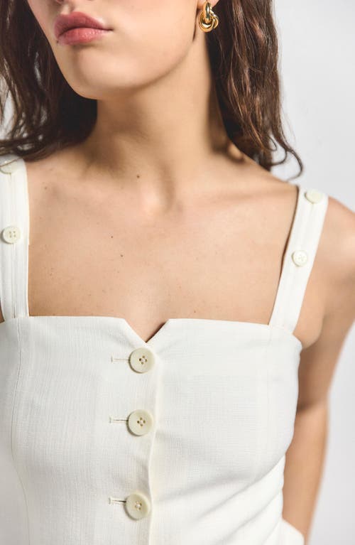 Derek Lam 10 Crosby Nova Vest In Blanc De Blanc