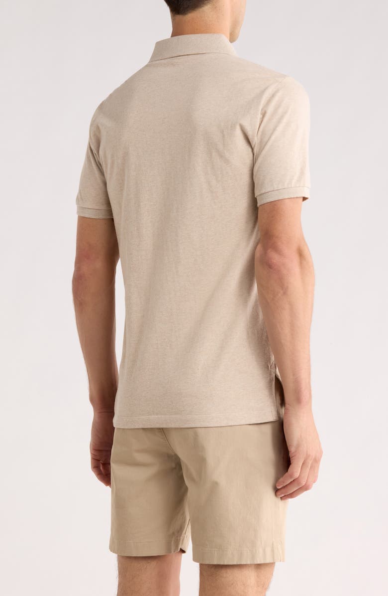 Bonobos Slim Fit Stretch Cotton Knit Polo, Alternate, color, Cream Heather