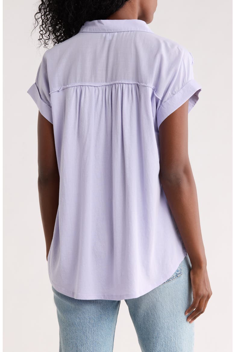 Paige Button-Up Shirt, Alternate, color, LAVENDER