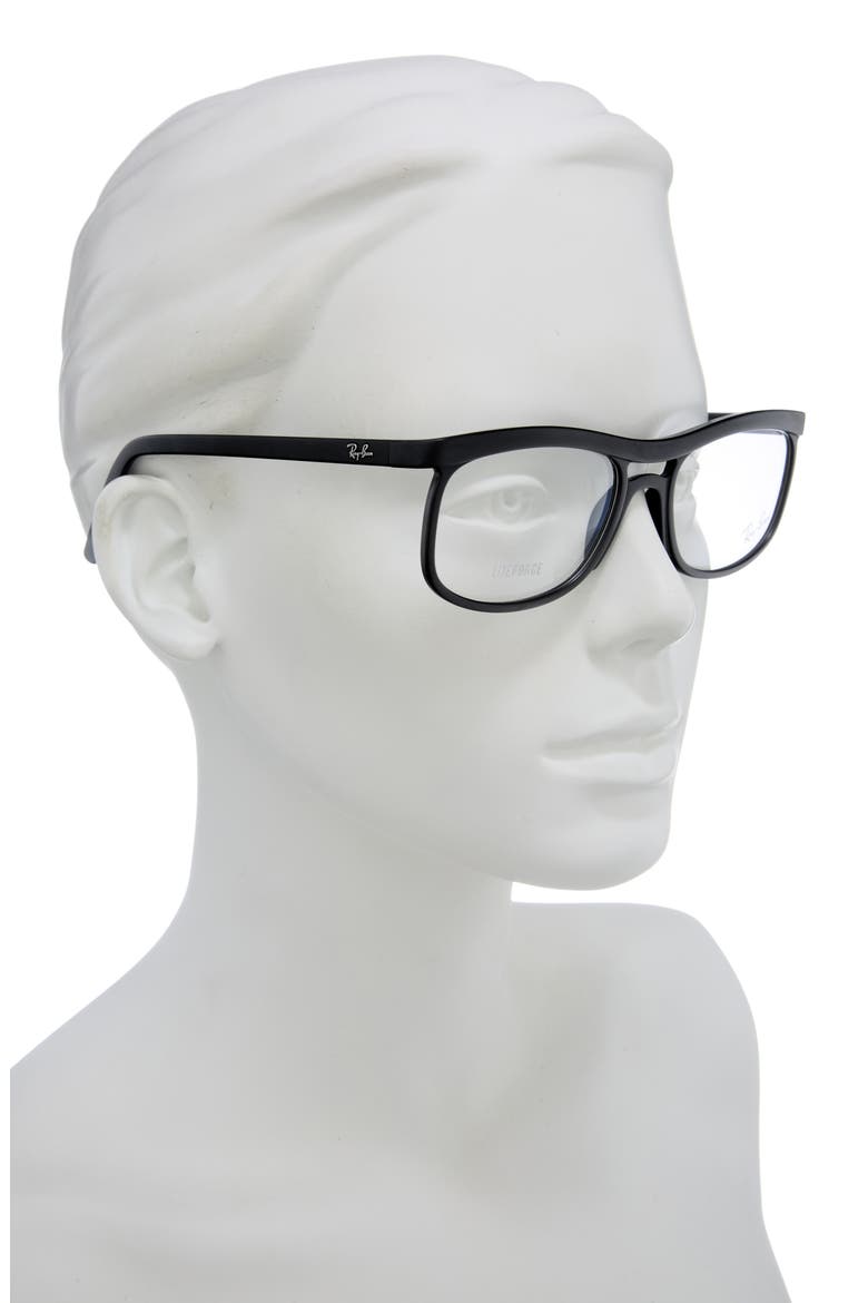 56mm Square Optical Glasses, Alternate, color, SAND BLACK