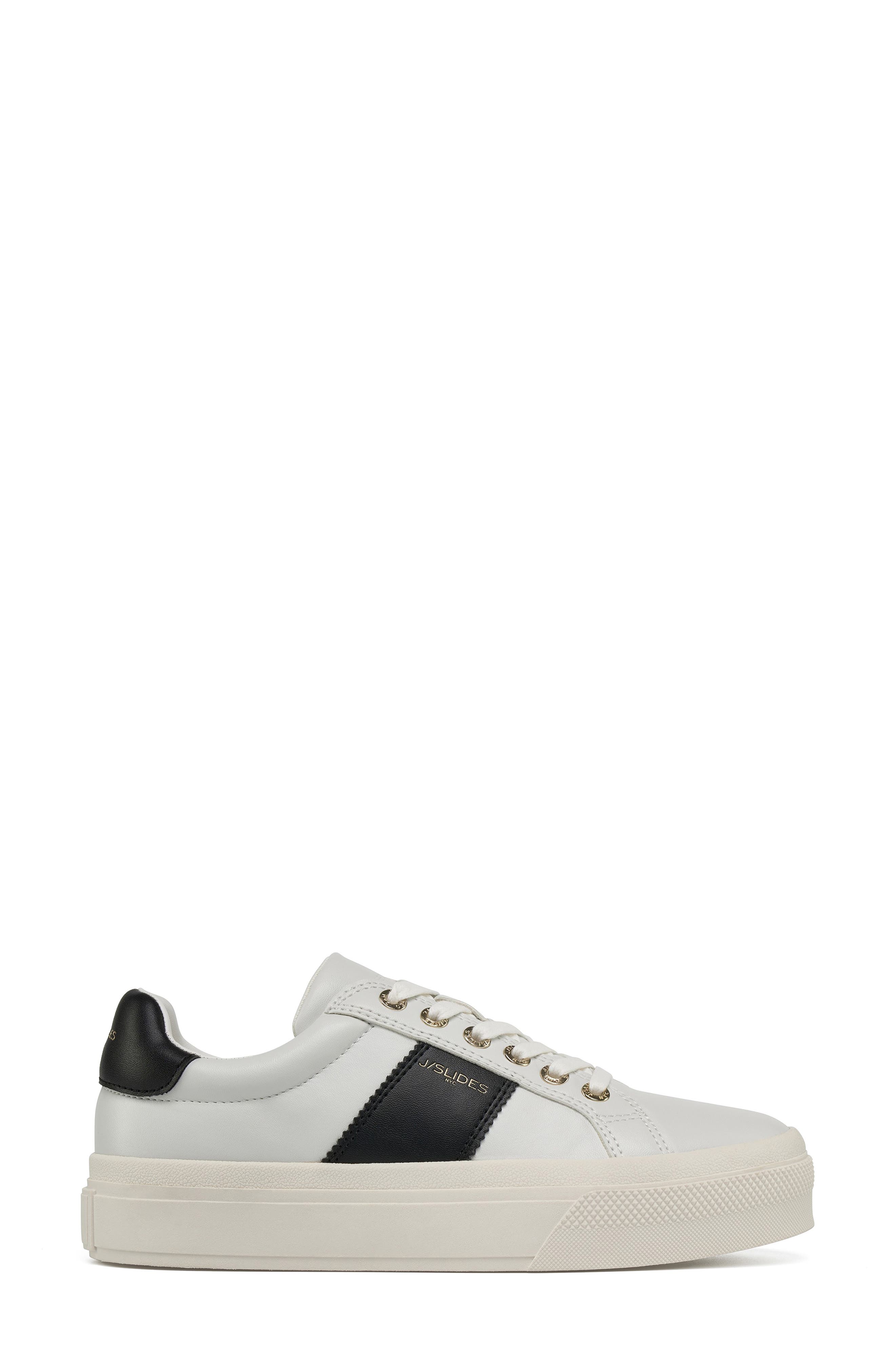 JSlides Gilda Platform Sneaker, Alternate, color, White/Black