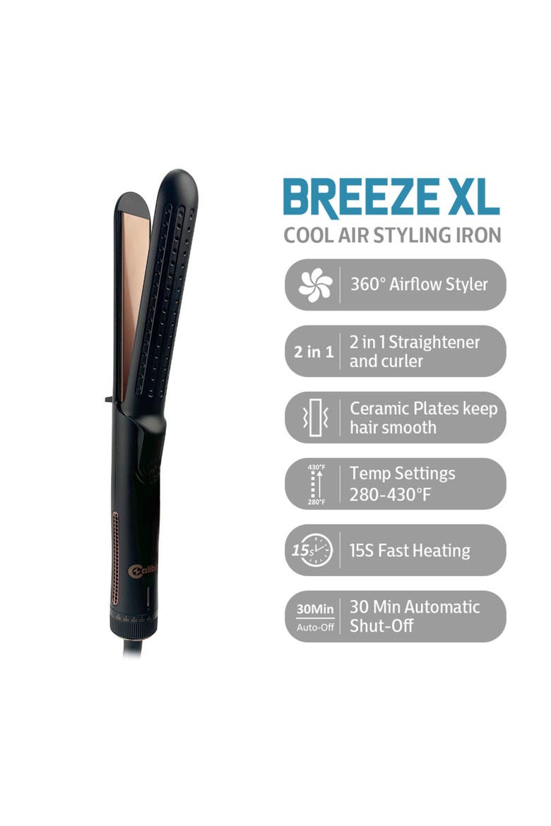 Breeze XL Professional Flat Iron Hair Straightener, Alternate, color, Black