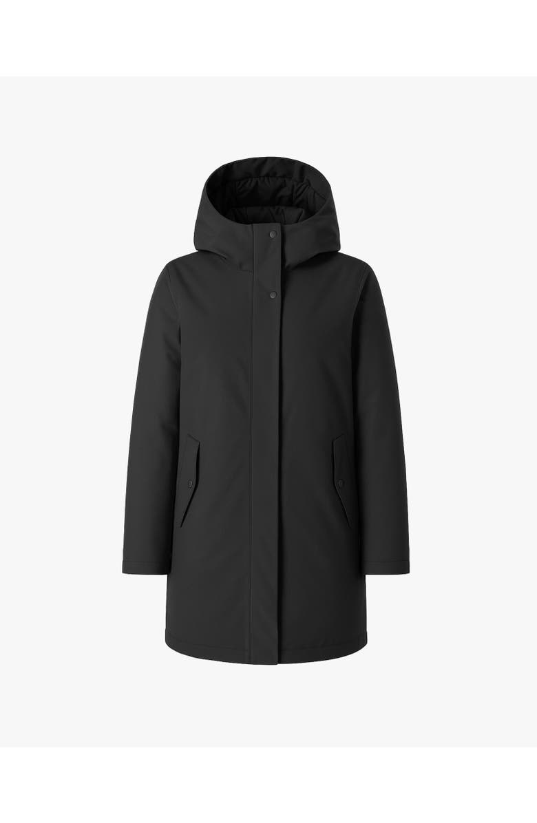 Quartz Co. HEIDI | Hooded Down Winter Jacket, Main, color, Black
