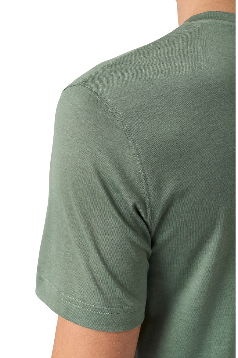 Silk & Cotton T-Shirt, Alternate, color, DARK GREEN