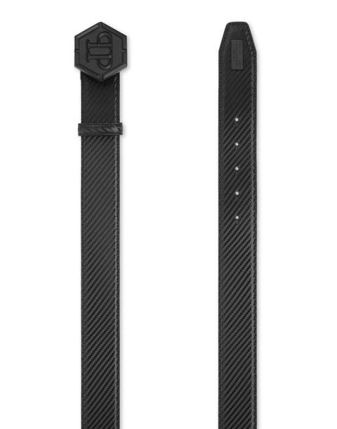Leather Belt Hexagon Men