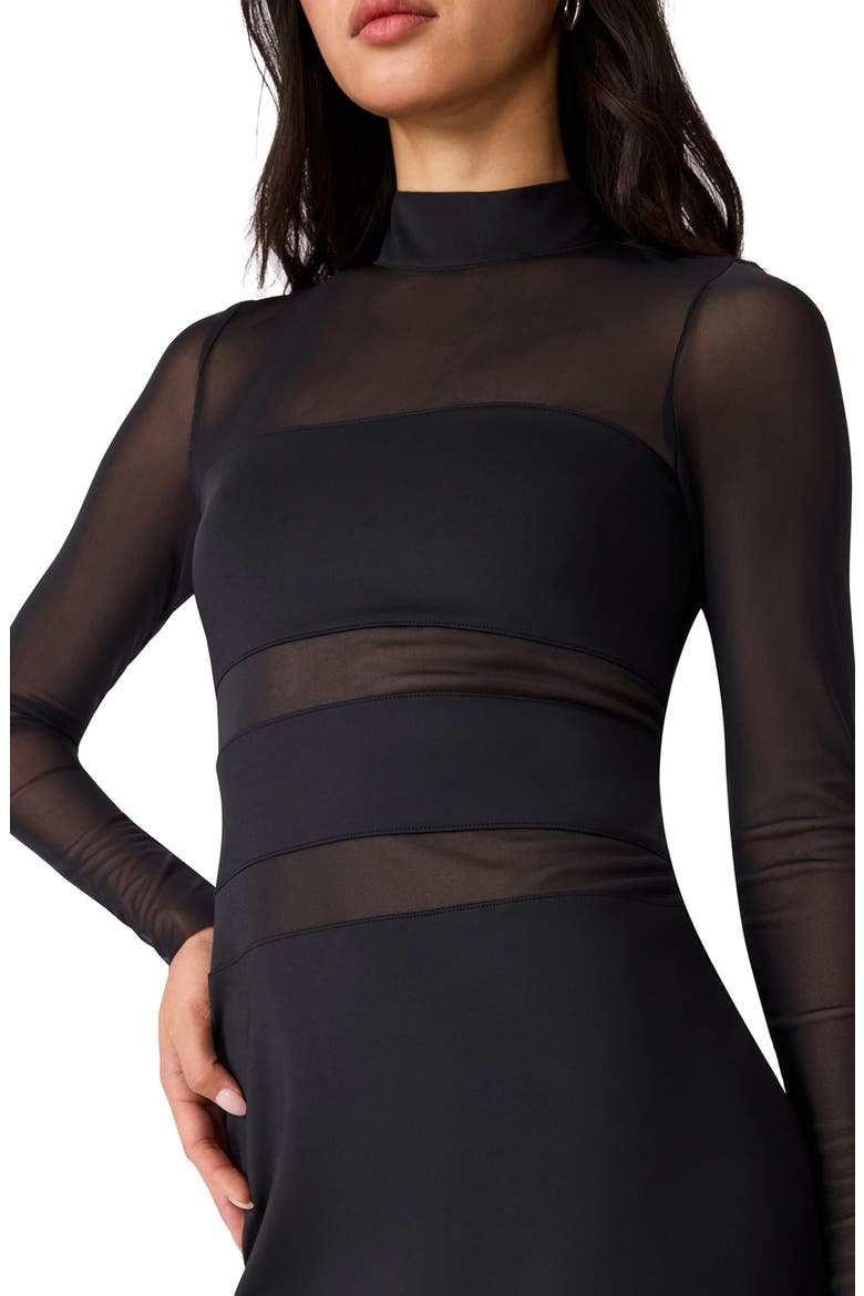 Blaze Long Sleeve Sheath Dress, Alternate, color, BLACK