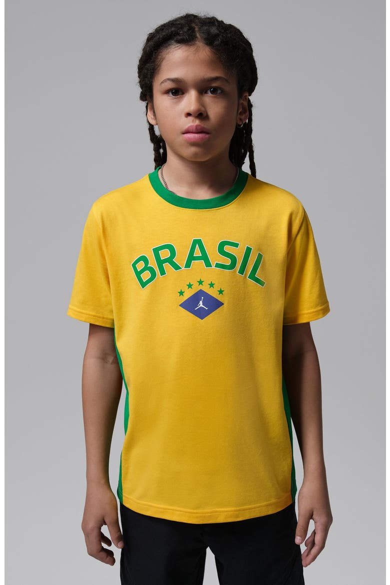 Kids' Brasil T-Shirt, Alternate, color, VARSITY MAIZE