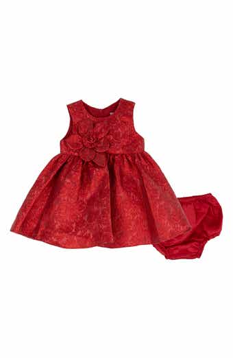 Floral Brocade Sleeveless Dress & Bloomers