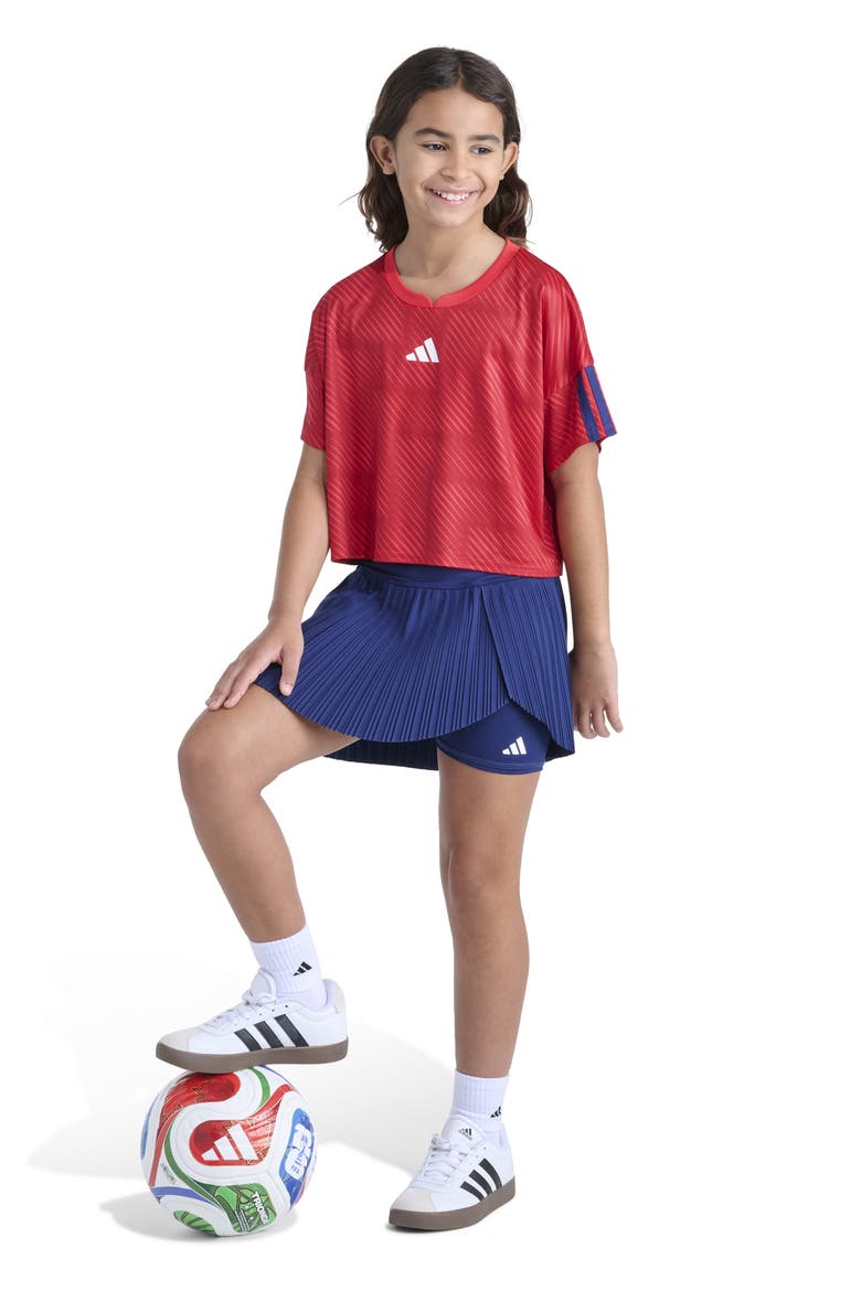 Kids' Badge of Sport Logo Soccer T-Shirt, Alternate, color, PURE RUBY