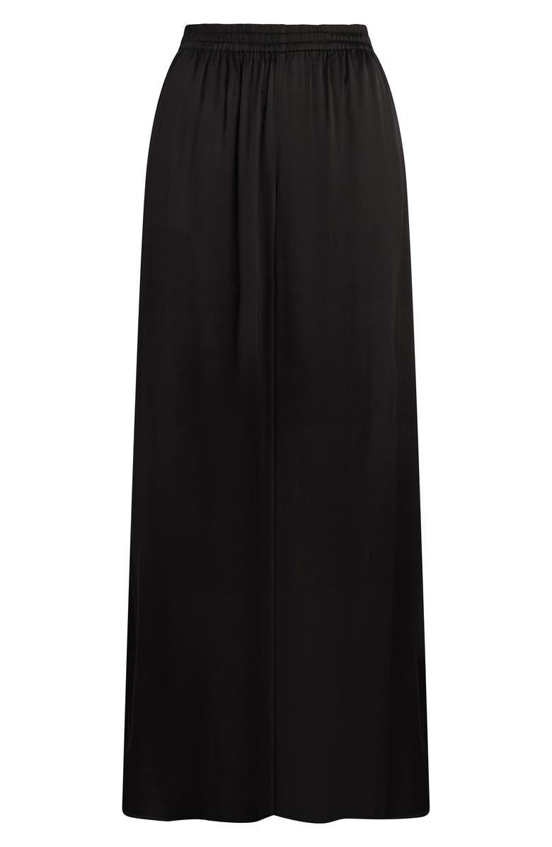 Favorite Daughter Tribeca Wide Leg Satin Pants, Alternate, color, Black