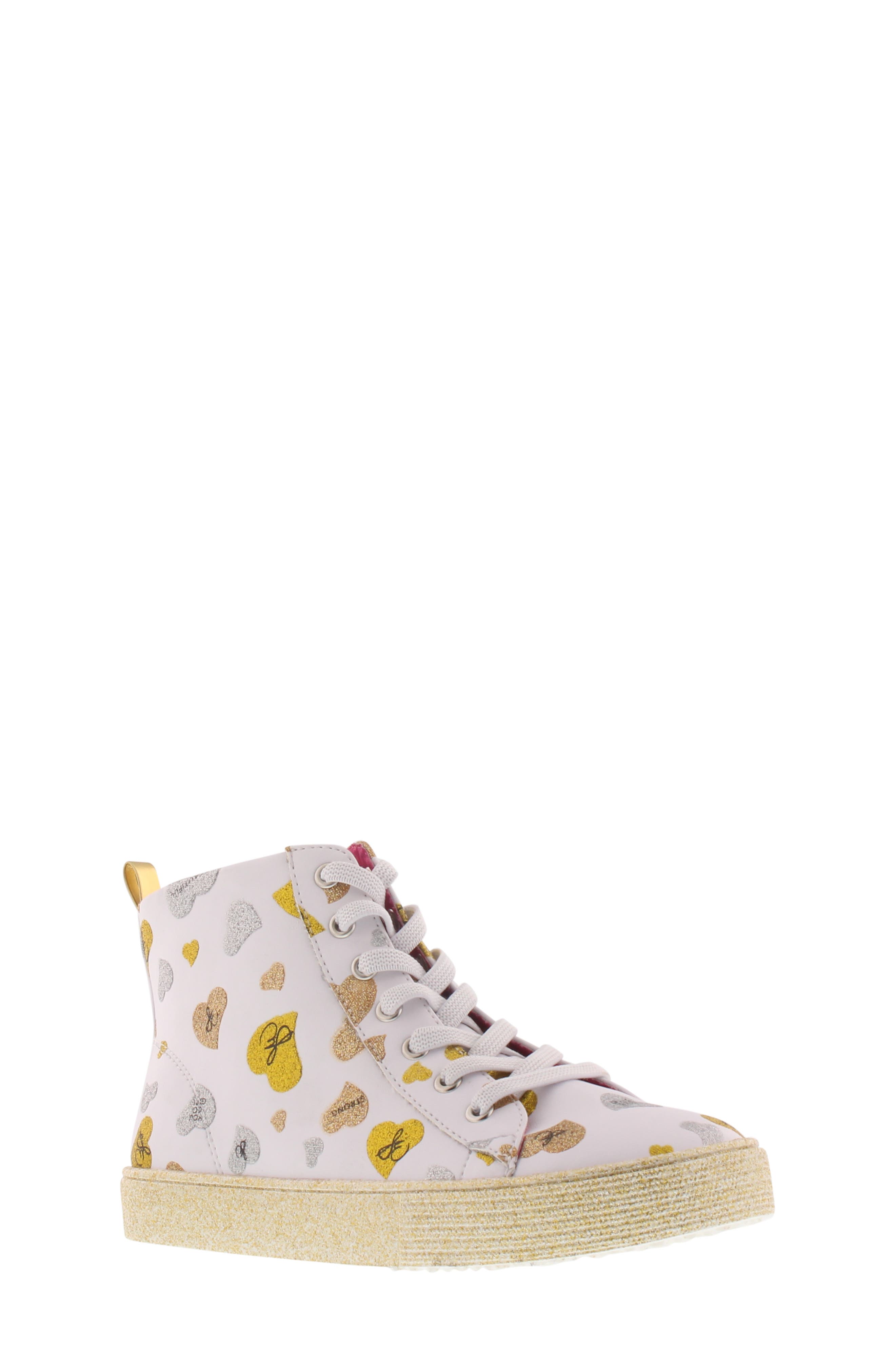 Sam Edelman Bella Whimsical Glitter High Top Sneaker, Main, color, 