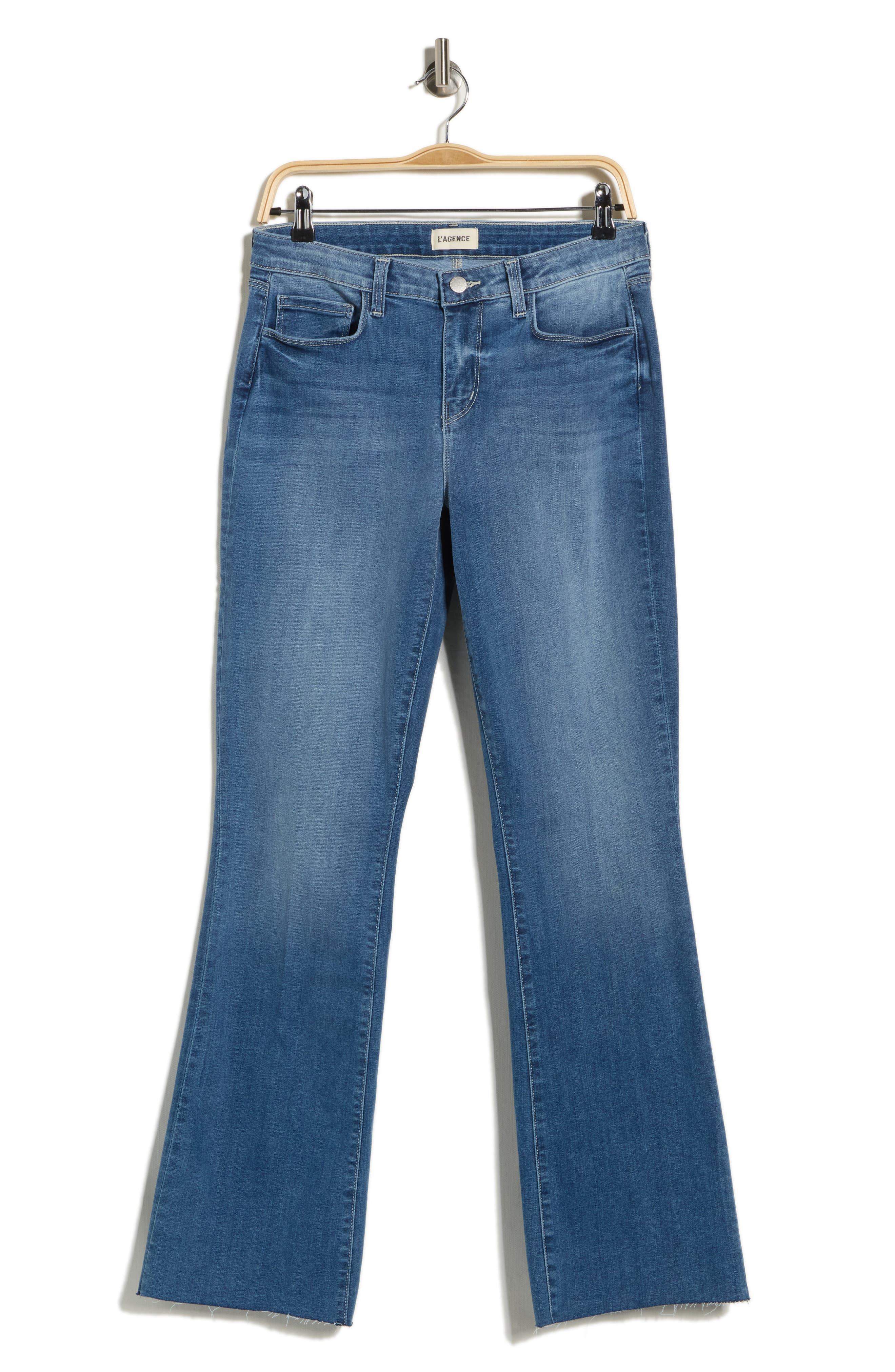 L'AGENCE Sneeki Low Rise Raw Hem Straight Leg Jeans