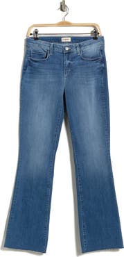 L'AGENCE Sneeki Low Rise Raw Hem Straight Leg Jeans