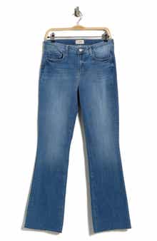 L'AGENCE Sneeki Low Rise Raw Hem Straight Leg Jeans