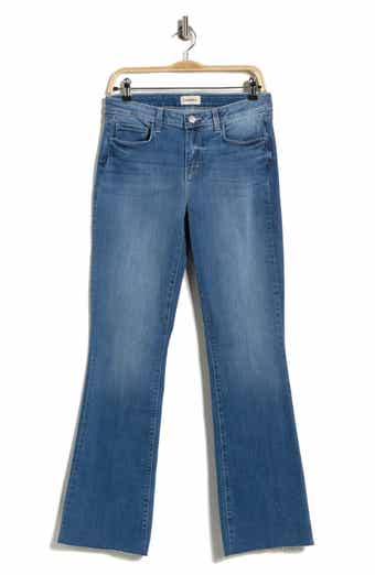 L'AGENCE Sneeki Low Rise Raw Hem Straight Leg Jeans