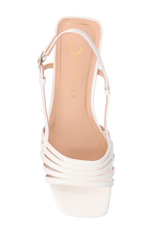 Shop Journee Collection Shayana Block Heel Slingback Sandal In White